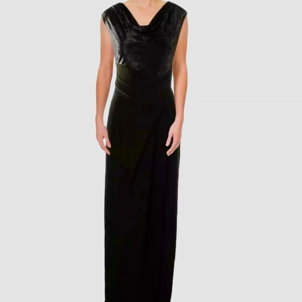 Ralph Lauren black formal dress sz 4 with sequined jacket by Cejon.